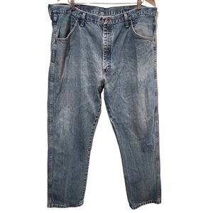 Rustler Mens Classic Regular Fit Light Wash Denim Blue Jeans Size 40x30 Casual